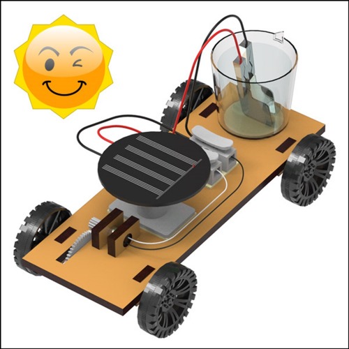 DIY 나무 태양광 소금물 자동차